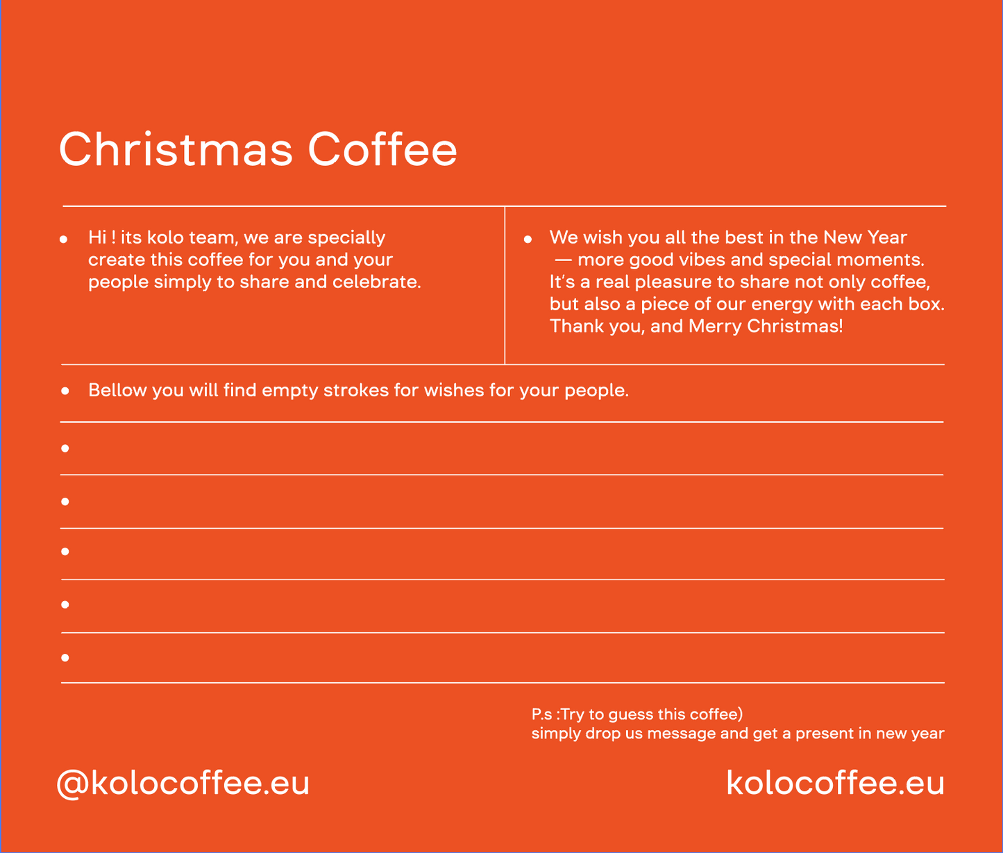 Christmas coffee Secret Santa edition Filter